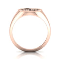 Black Enamel Spider Net Engraved Rose Gold Plated Classic Signet Ring