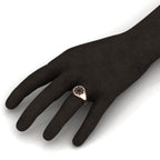 Black Enamel Spider Net Engraved Rose Gold Plated Classic Signet Ring