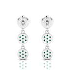 Emerald Drops & Danglers Heart Sterling Silver Earrings