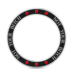 Black Diamond & Garnet Silver Eternity Band Ring
