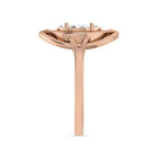 Marquise Cut Diamond Rose Gold Plated Solitaire Ring