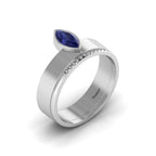 925 Silver Marquise Tanzanite Solitaire Solid Ring