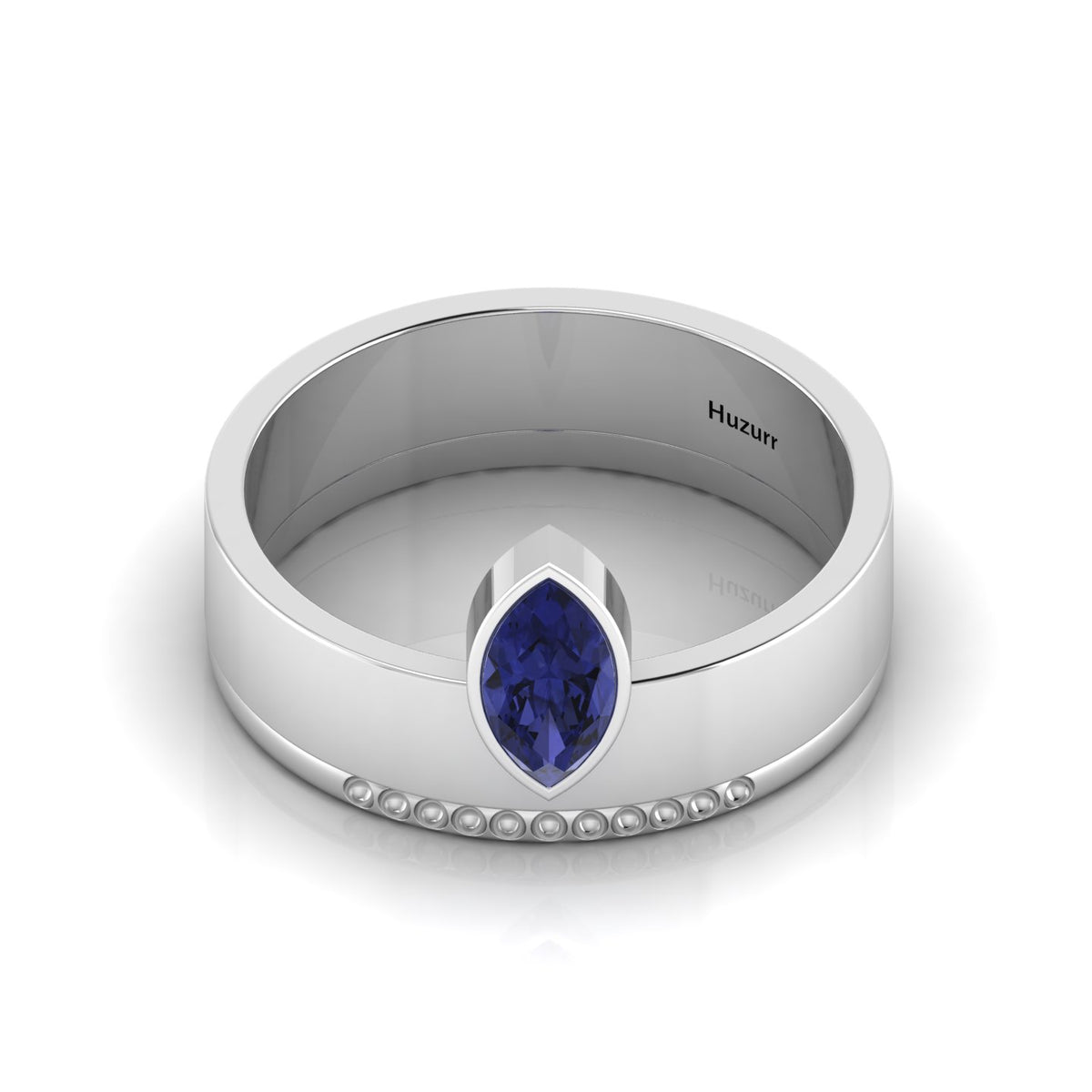 925 Silver Marquise Tanzanite Solitaire Solid Ring