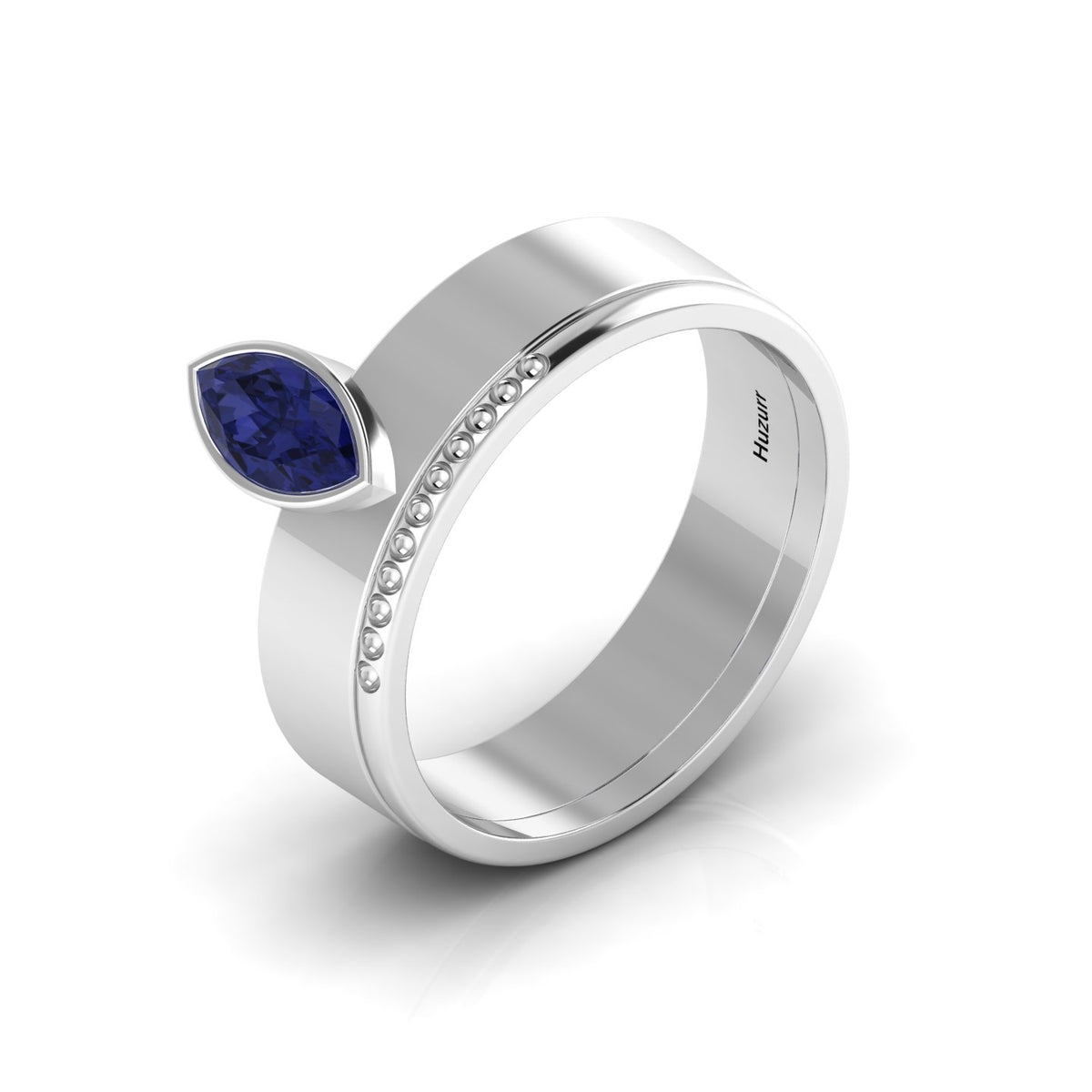 925 Silver Marquise Tanzanite Solitaire Solid Ring