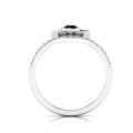 Black Diamond 925 Silver North Star Wishbone Ring