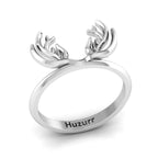 Deer Antler Sterling Silver Ring