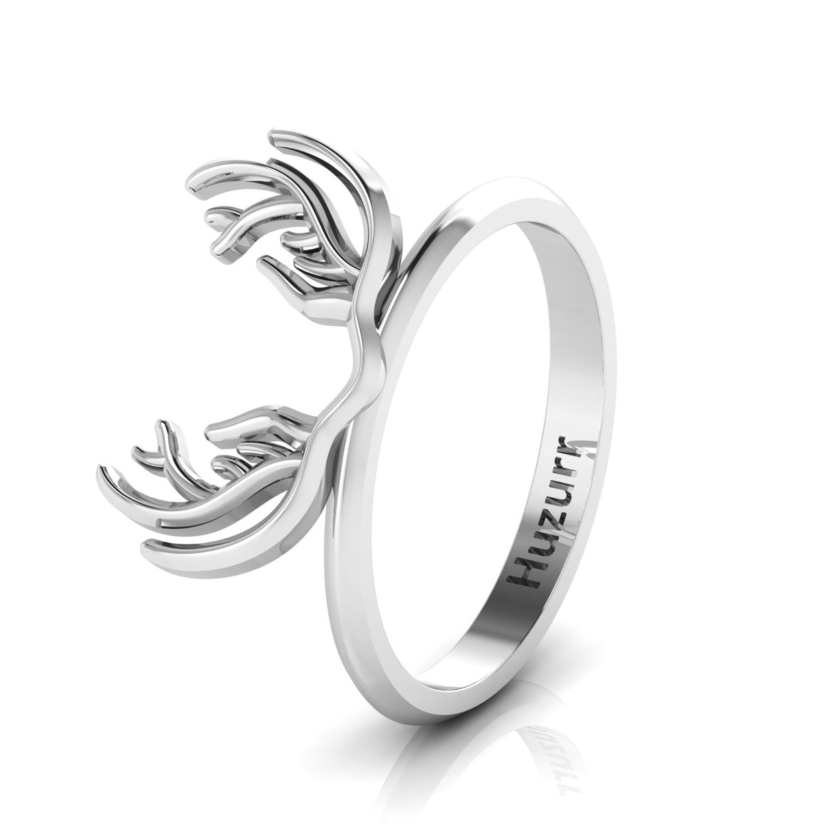 Deer Antler Sterling Silver Ring