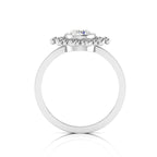 Celestial Diamond Sparkling Sun 925 Sterling Silver Ring