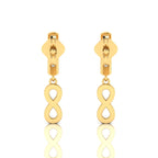 Gold Plated Emerald Infinity Drops Earrings