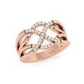 Eternity Rose Gold Plated Diamond Ring For Her