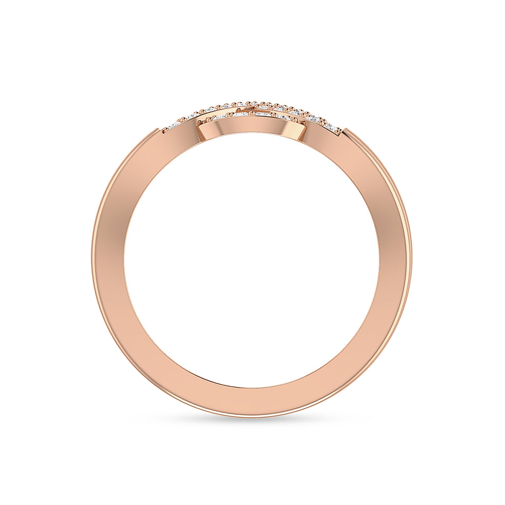Eternity Rose Gold Plated Diamond Ring For Her
