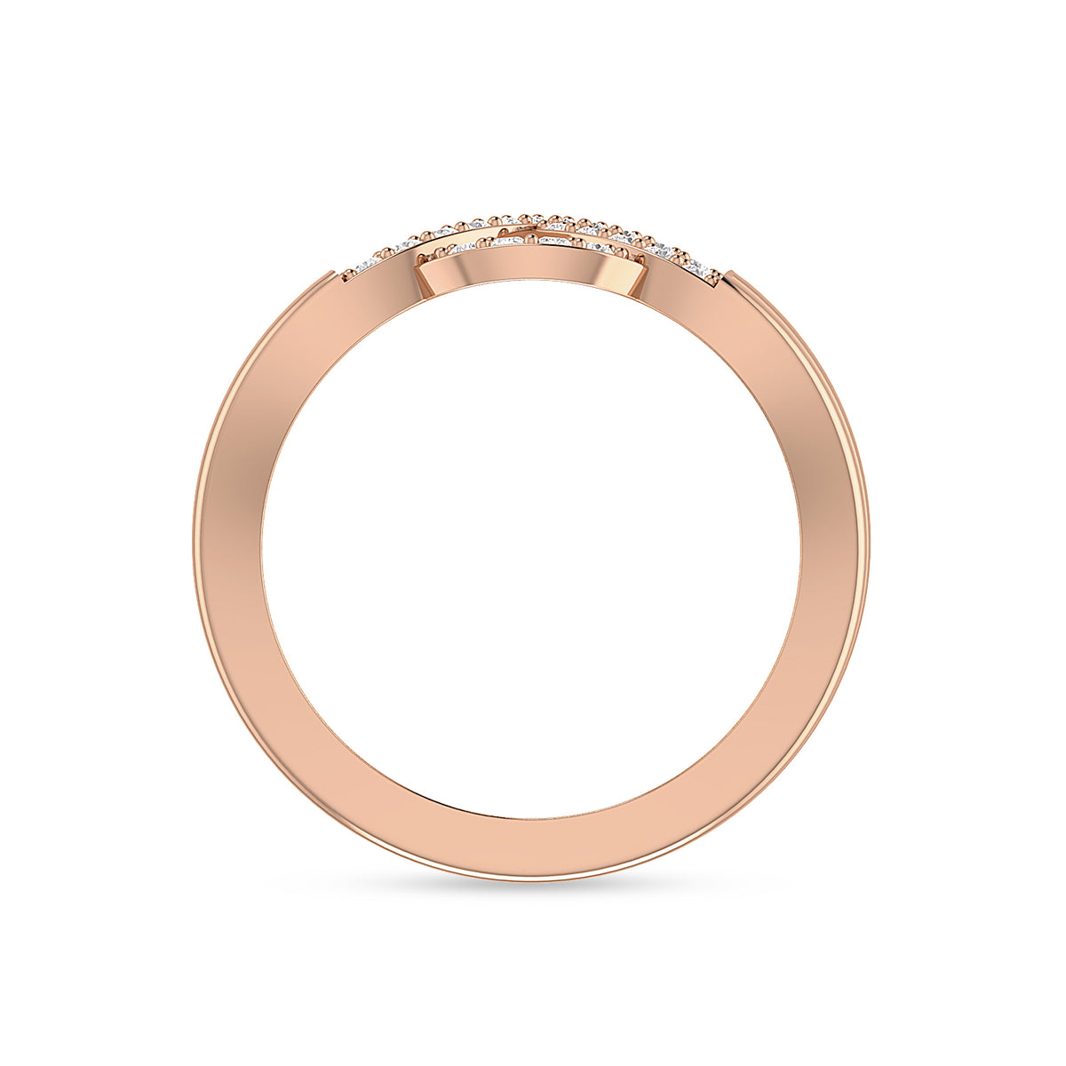 Eternity Rose Gold Plated Diamond Ring For Her
