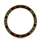 Black Diamond & Garnet Eternity Gold Plated Band Ring