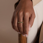 Black Diamond & Garnet Eternity Gold Plated Band Ring