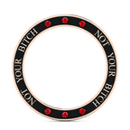 Black Diamond & Garnet Eternity Band Rose Gold Plated Ring
