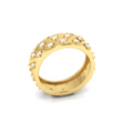 Gold Plated Diamond Engagement Band Ring