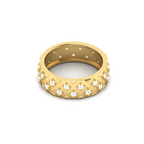 Gold Plated Diamond Engagement Band Ring
