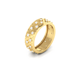 Gold Plated Diamond Engagement Band Ring