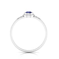Tear Drop Style Tanzanite Flower 925 Silver Solitaire Ring