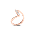 Rose Gold Plated Five Diamond Ring For Her