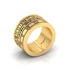 Personality Rotation Date Gold Plated Spinner Rings