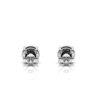 Round Opal Stud Sterling Silver Earrings