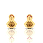 Ruby Gold Plated Fantail Earrings