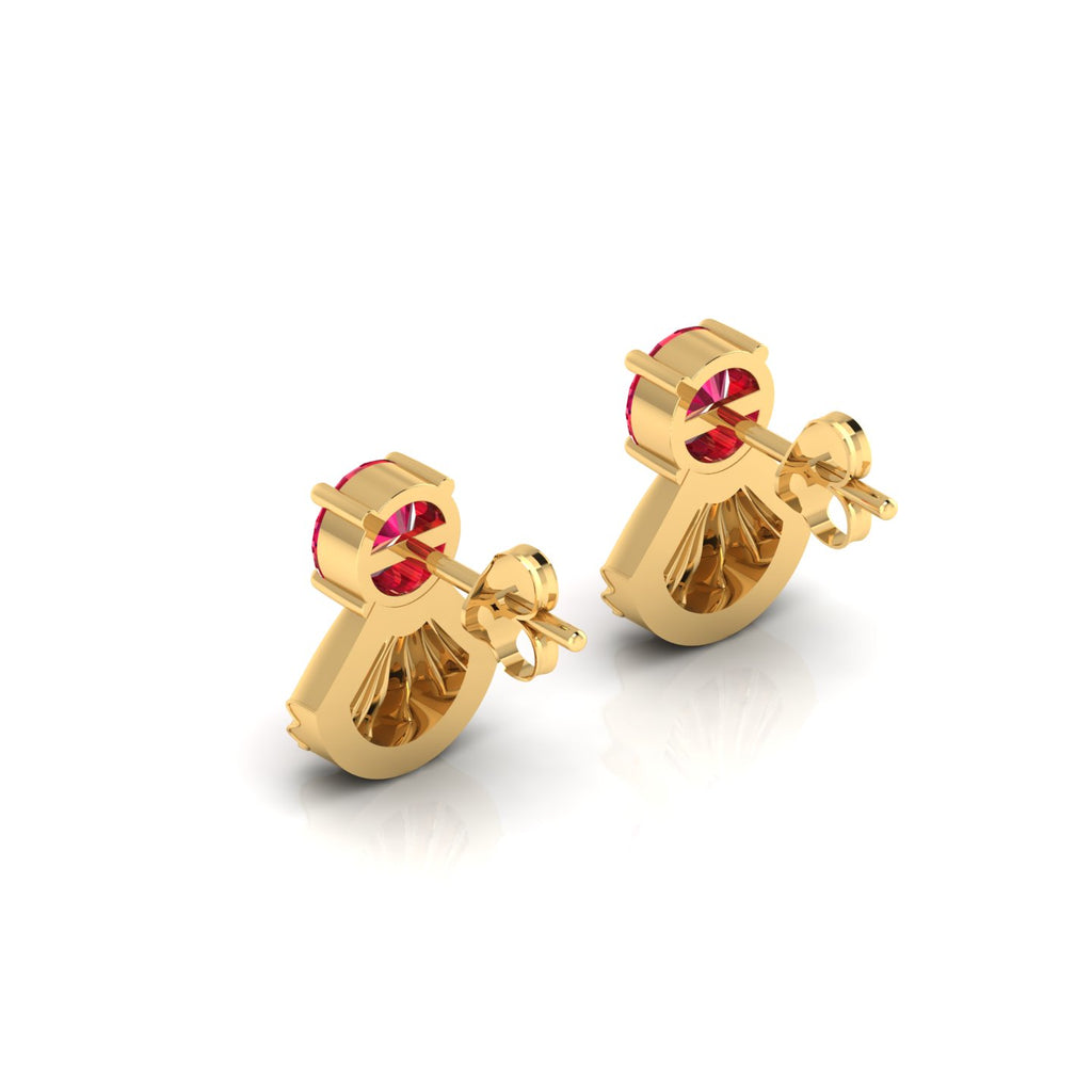 Ruby Gold Plated Fantail Earrings