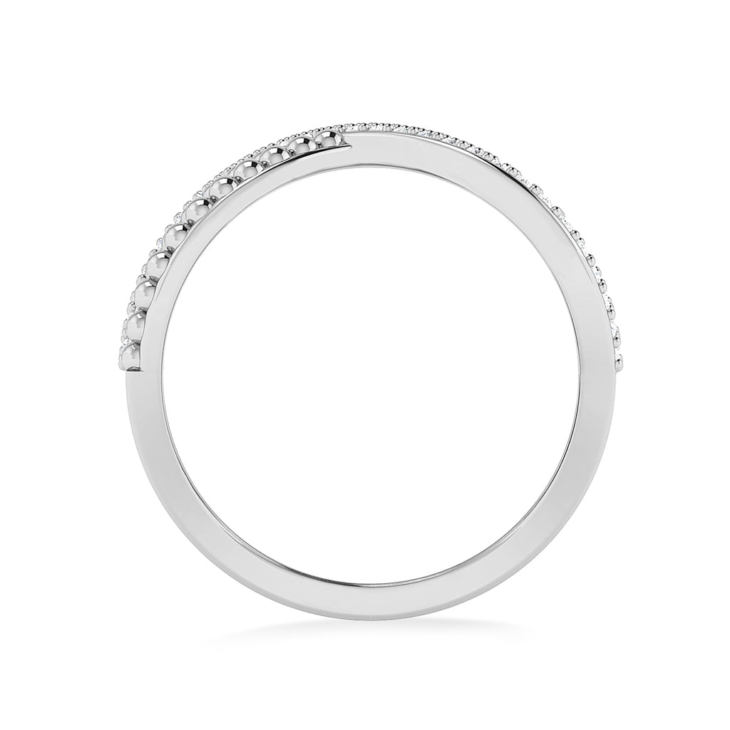 Silver Multi-Tier Band Diamond Ring