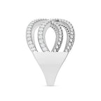 Silver Multi-Tier Band Diamond Ring