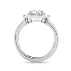 Silver Round Diamond Solitaire Ring