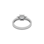 925 Sterling Silver 3-Stone Vintage Gold Ring