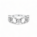 Sterling Silver Spacy Diamond Ring