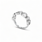 Sterling Silver Spacy Diamond Ring