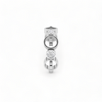 Sterling Silver Spacy Diamond Ring