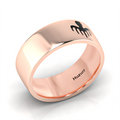 Rose Gold Plated Black Enamel Spectre Band Ring