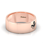 Rose Gold Plated Black Enamel Spectre Band Ring