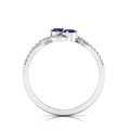 2 Stone Infinity 925 Silver Tanzanite Ring