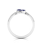 2 Stone Infinity 925 Silver Tanzanite Ring