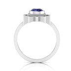 Tanzanite 925 Silver Solitaire Sun Ring