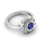 Tanzanite 925 Silver Solitaire Sun Ring