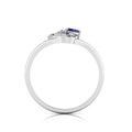 Oval-Cut Tanzanite Sterling Silver Classic Ring
