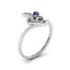 Oval-Cut Tanzanite Sterling Silver Classic Ring