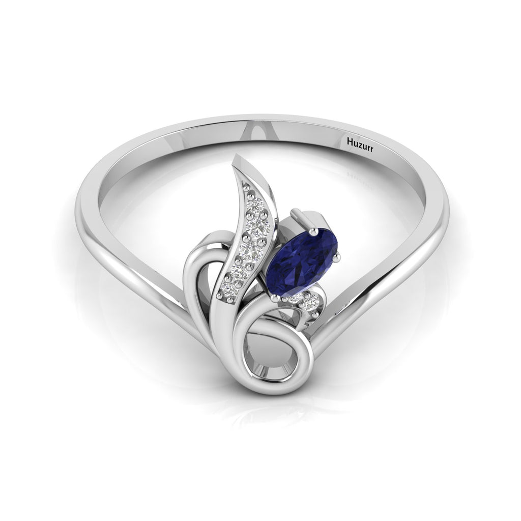 Oval-Cut Tanzanite Sterling Silver Classic Ring