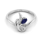 Oval-Cut Tanzanite Sterling Silver Classic Ring