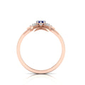 Tanzanite Two Tone Rose Gold Plated Starburst Solitaire Ring
