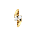 Two Sparkling Diamond Gold Plated Ring