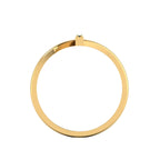 Black Diamond Gold Plated Two Tone Vertical Bar Ring