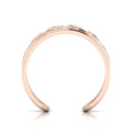 Stylish Leaf Rose Gold Plated Open Ring