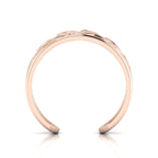 Stylish Leaf Rose Gold Plated Open Ring